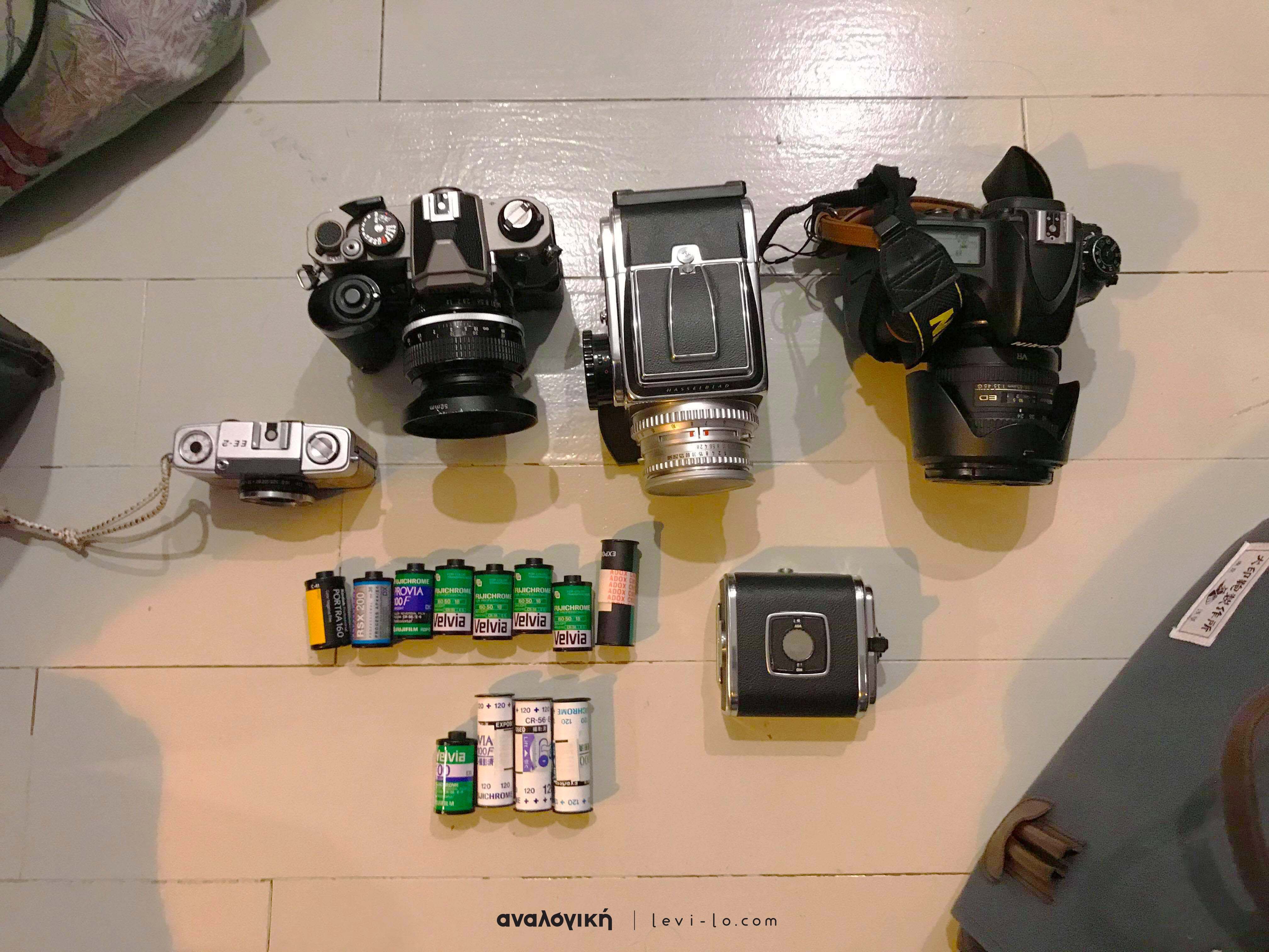 Cameras and film rolls used