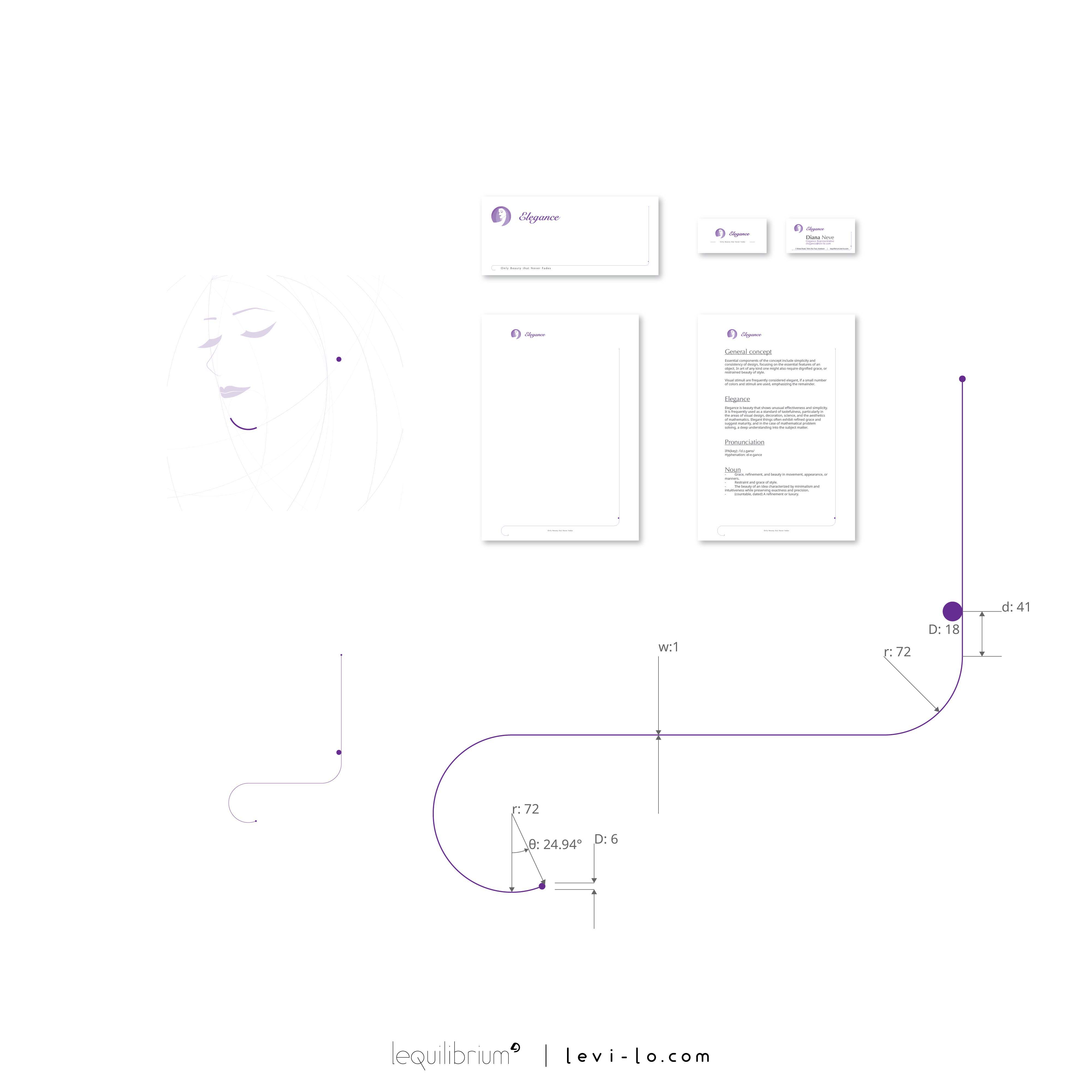 Brand Line Design and Specification of Elegance, designed by Levi Lo