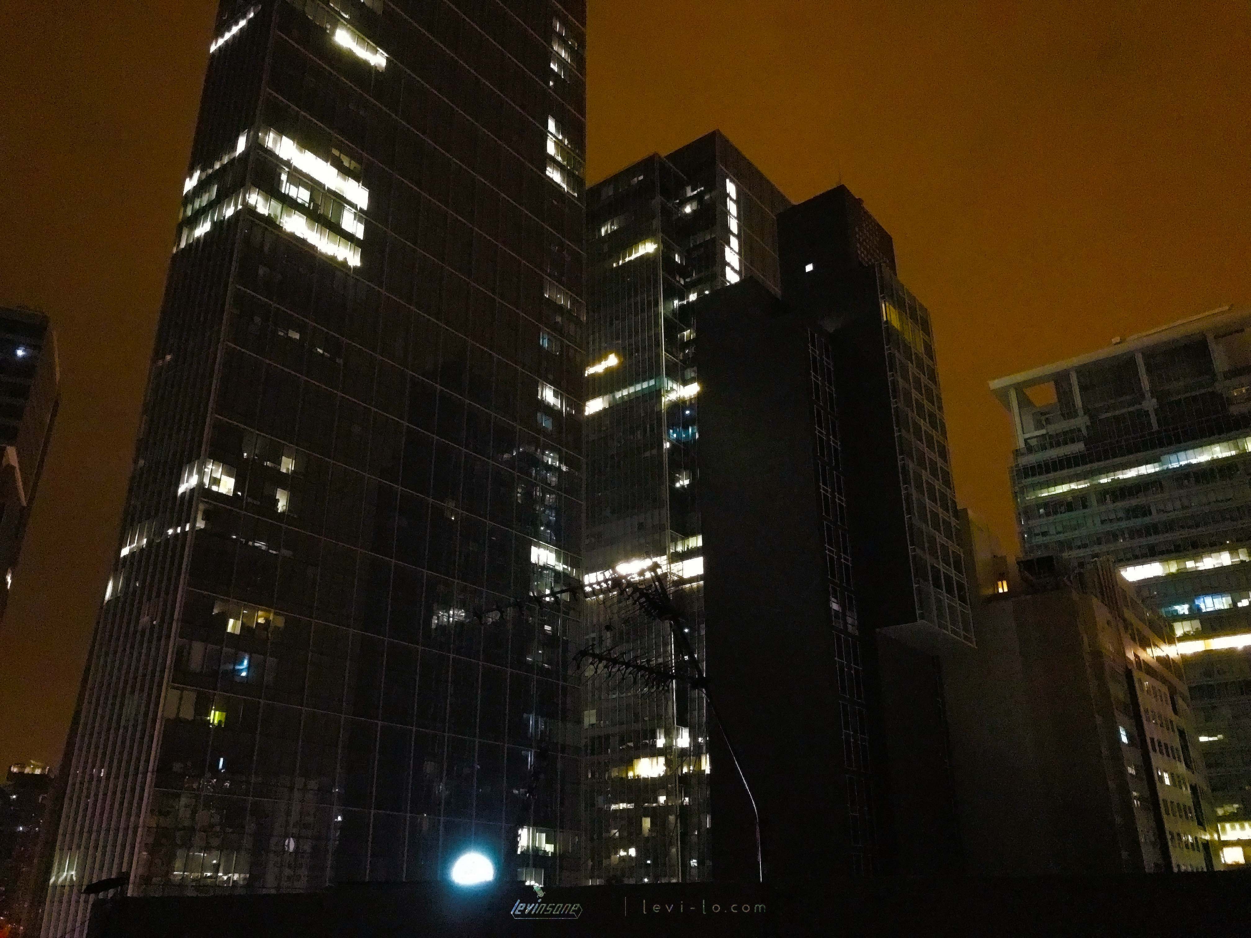 The City Moonlight looking up to those buildings