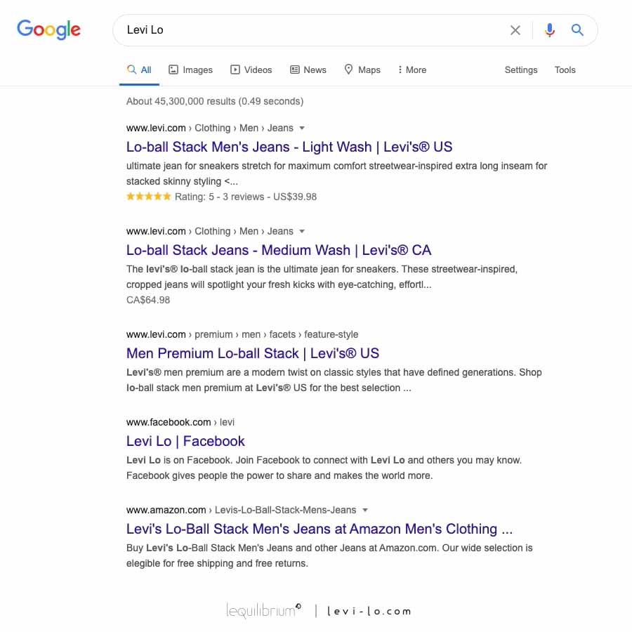 Search results of Levi Lo and showing Levi's Lo-Ball Jeans